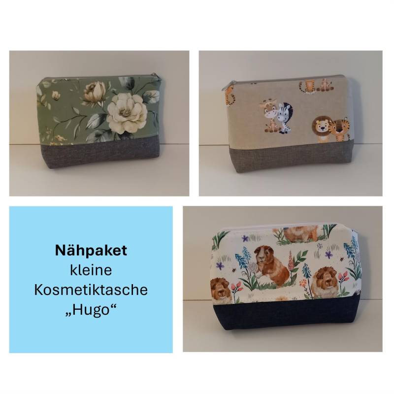 Nähset Nähpaket Kosmetiktasche "Hugo" Klein von kreamade