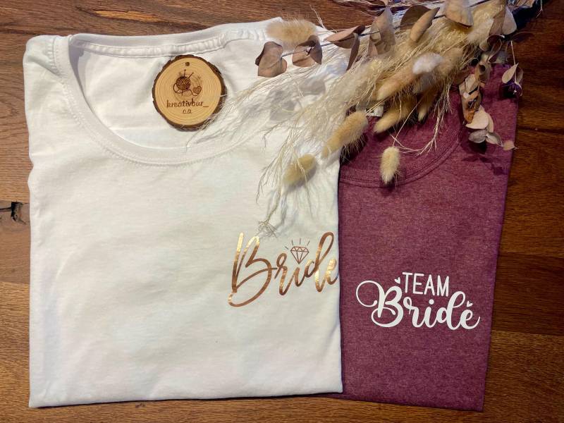 Jga T-Shirts, Bride, Team Shirts, Braut Shirt, Junggesellinnen, Verschiedene Farben, Individuell Gestaltbar Jga T-Shirts, Bride, Team Shirts, Braut Shirt, Junggesellinnen, Verschiedene Farben, Individuell Gestaltbar von kreativbarbyca