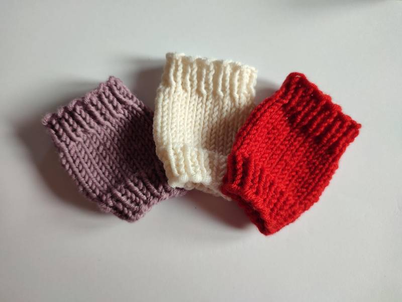 Handgestrickte Babypulswärmer Armstulpen 0 - 3 Monate von kreativbyIM