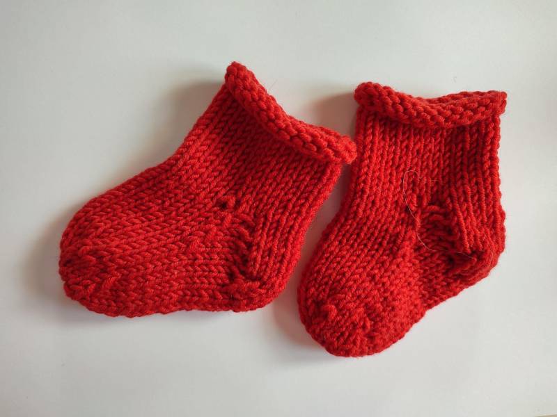 Handgestrickte Babysocken Kindersocken Fußlänge 9 cm von kreativbyIM