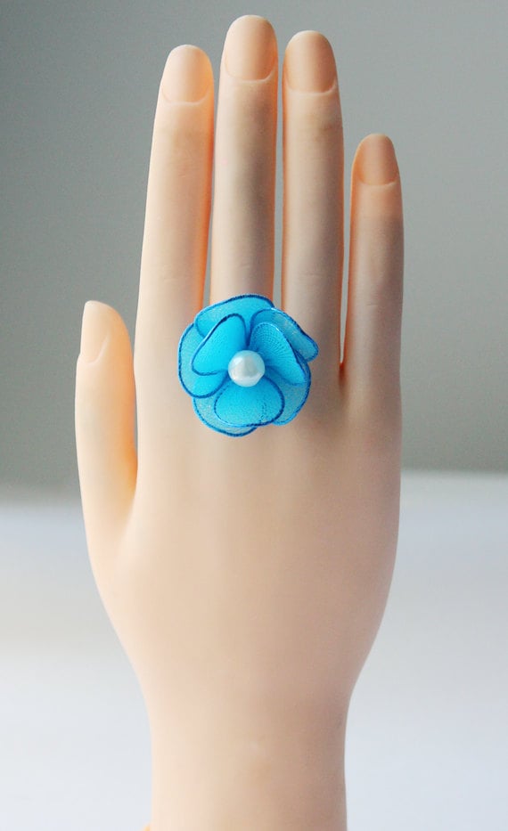 Valentinstag Blaue Einzigartige Ringe - Sakura, Verstellbar, Blume, Schmuck Valentinstag Blaue Einzigartige Ringe - Sakura, Verstellbar, Blume, Schmuck von kreativeblossom