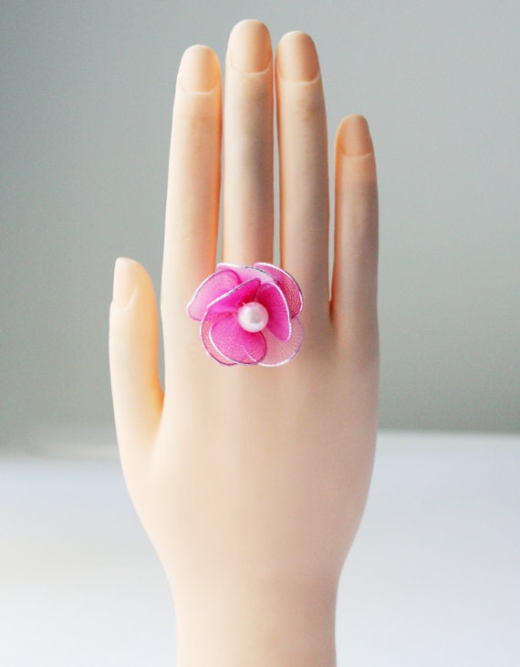 Valentinstag Hot Pink Einzigartige Ringe - Sakura, Verstellbar, Blume, Schmuck Valentinstag Hot Pink Einzigartige Ringe - Sakura, Verstellbar, Blume, Schmuck von kreativeblossom