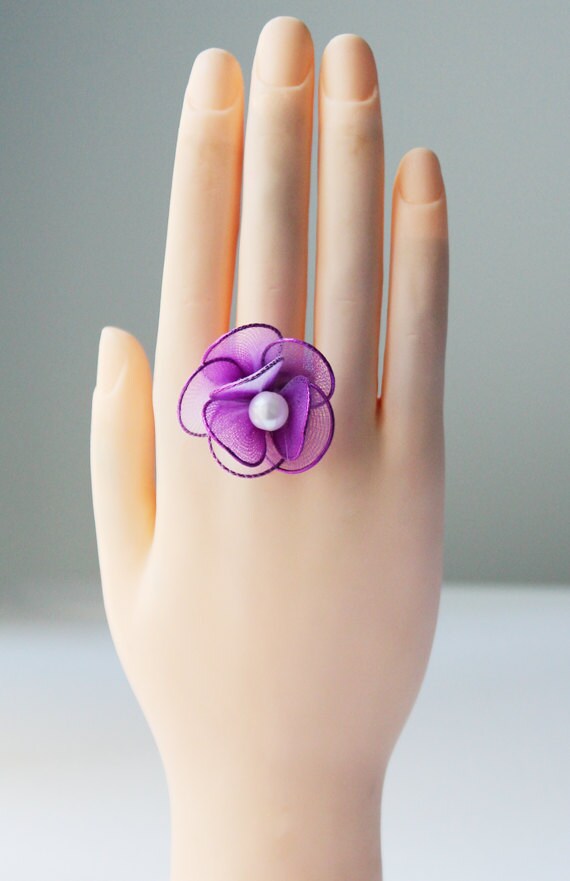 Valentinstag Lila Einzigartige Ringe - Sakura, Verstellbar, Blume, Schmuck Valentinstag Lila Einzigartige Ringe - Sakura, Verstellbar, Blume, Schmuck von kreativeblossom