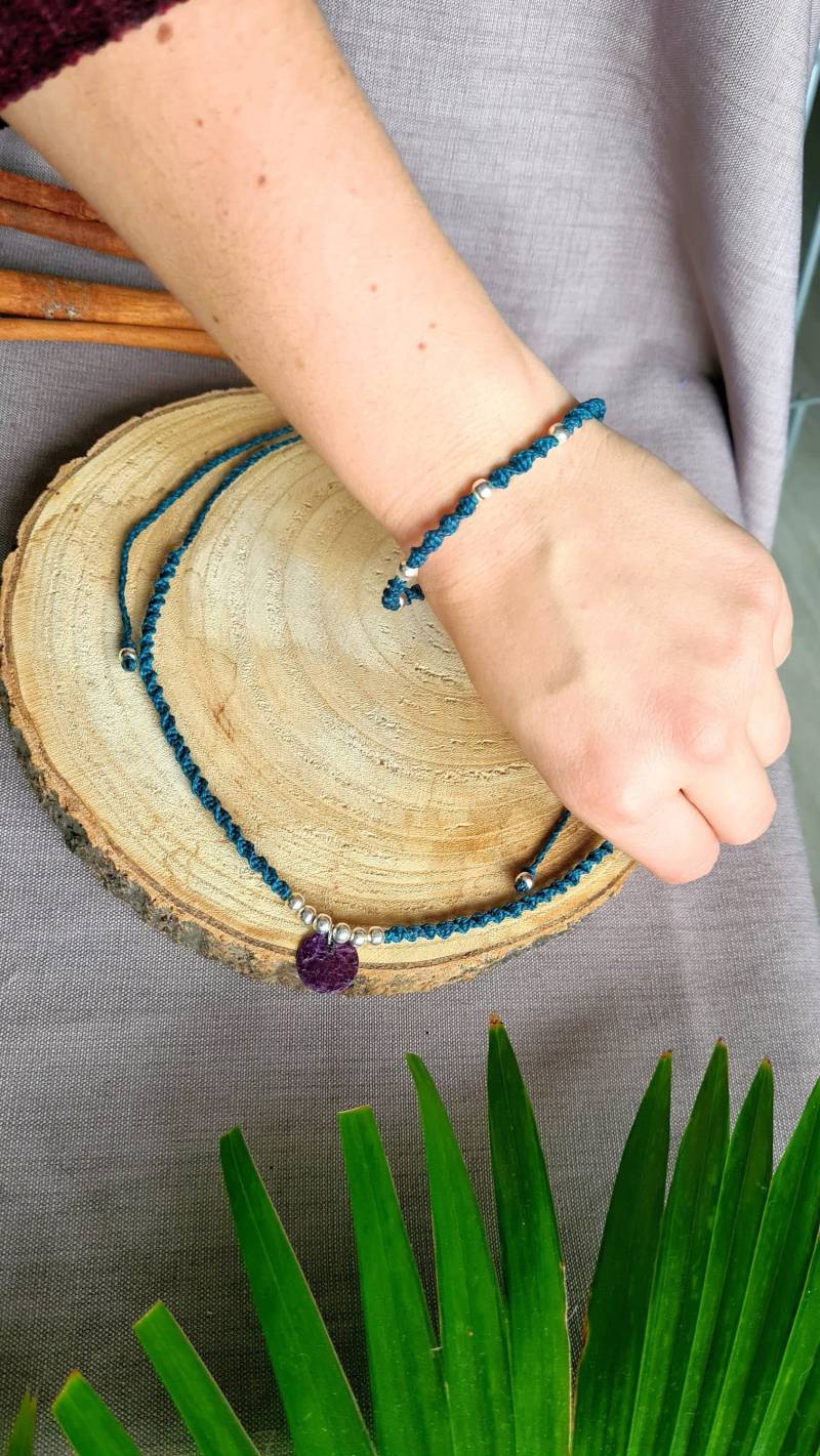 Makramee Schmuck Set Armband Kette Weihnachtsgeschenk Bohoaccessoires Grün Silber Makramee Schmuck Set Armband Kette Weihnachtsgeschenk Bohoaccessoires Grün Silber von kreativemonika