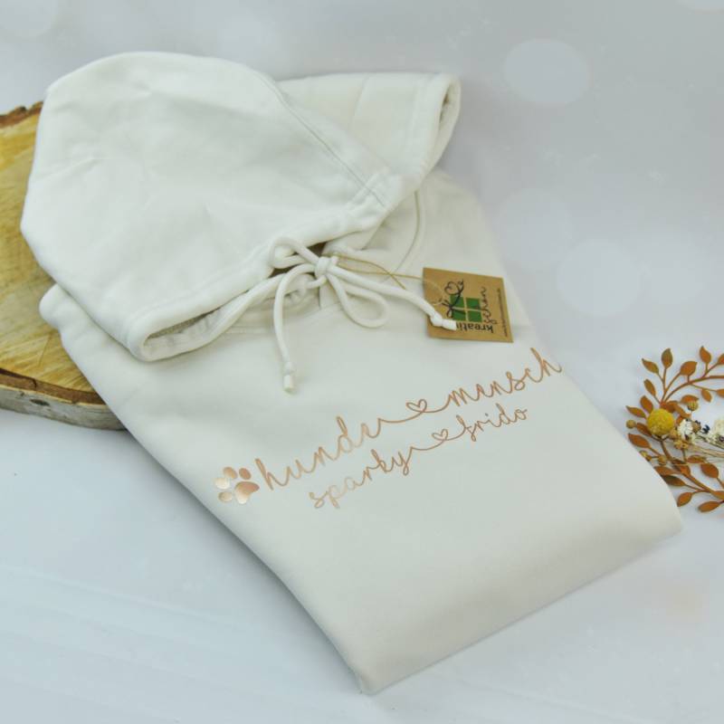 Hoodie - Hundemensch/Katzenmensch Der Kuschelige Kapuzensweater Für Hunde- Und Katzenliebhaber Mit Deiner Personalisierung Hundename von kreativundschoende