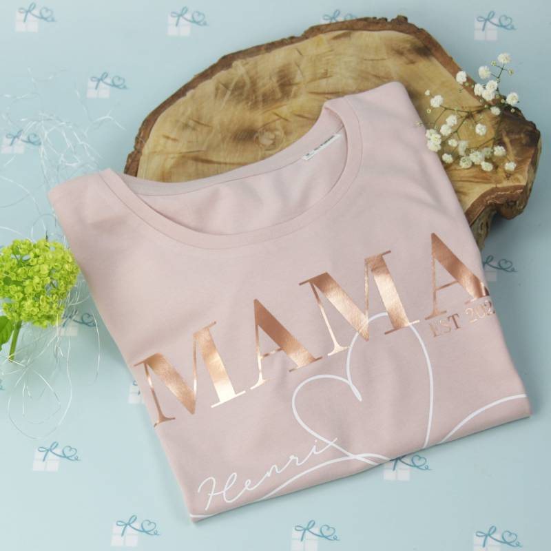 Mama T-Shirt Mit Kindername(N - Personalisierbar von kreativundschoende