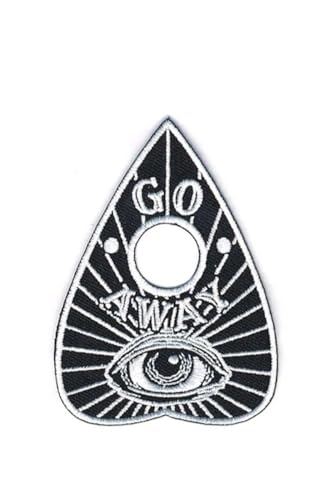 kreepsville 666 Go Away Planchette Patch Ouija Gesticktes Aufbügel-Gothic-Abzeichen von kreepsville 666
