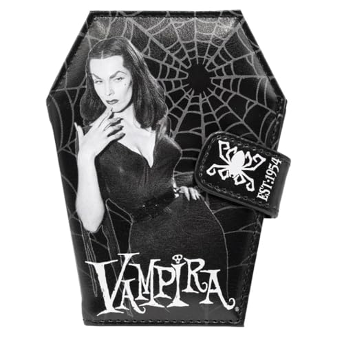 kreepsville 666 Vampira Goth Pin-Up Queen Spinnennetz Sarg Geldbörse, Schwarz, Gothic von kreepsville 666