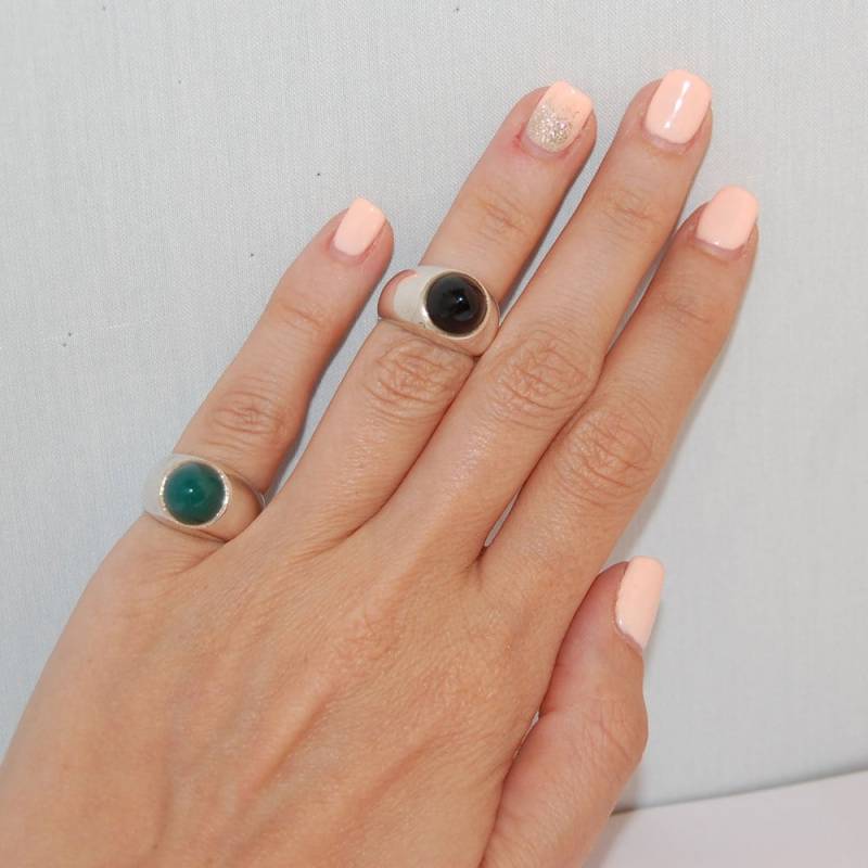 Klasse Ring, Geschenk Für Ihn, Abschlussring, Sie, Chevalier Atemberaubender Stein Kreitto Juwelen, Unisex Pinky Ring von kreitto