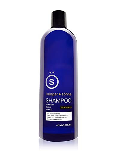 K + S Herren-Shampoo Profi Qualität - Mit Teebaumöl um Haarausfall, Schuppen und trockener Kopfhaut vorzubeugen (472ml-16oz) von krieger + söhne