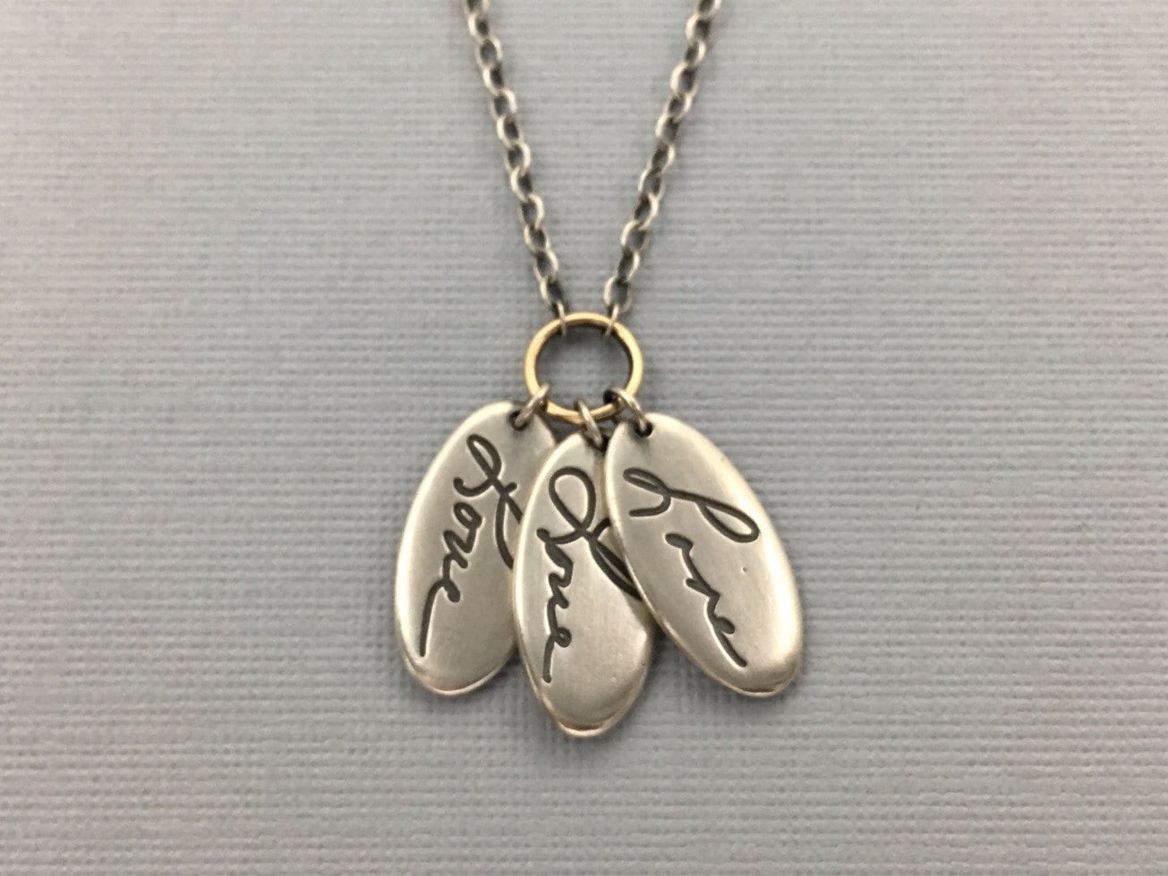 Handschrift Halskette | Familien Personalisiertes Erbstück Erinnerungsschmuck Hochzeitsschmuck Generationen von kristinlarsonjewelry