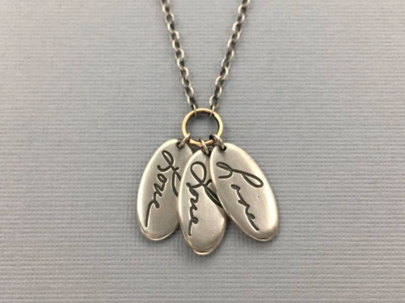 Handschrift Halskette | Familien Personalisiertes Erbstück Erinnerungsschmuck Hochzeitsschmuck Generationen von kristinlarsonjewelry