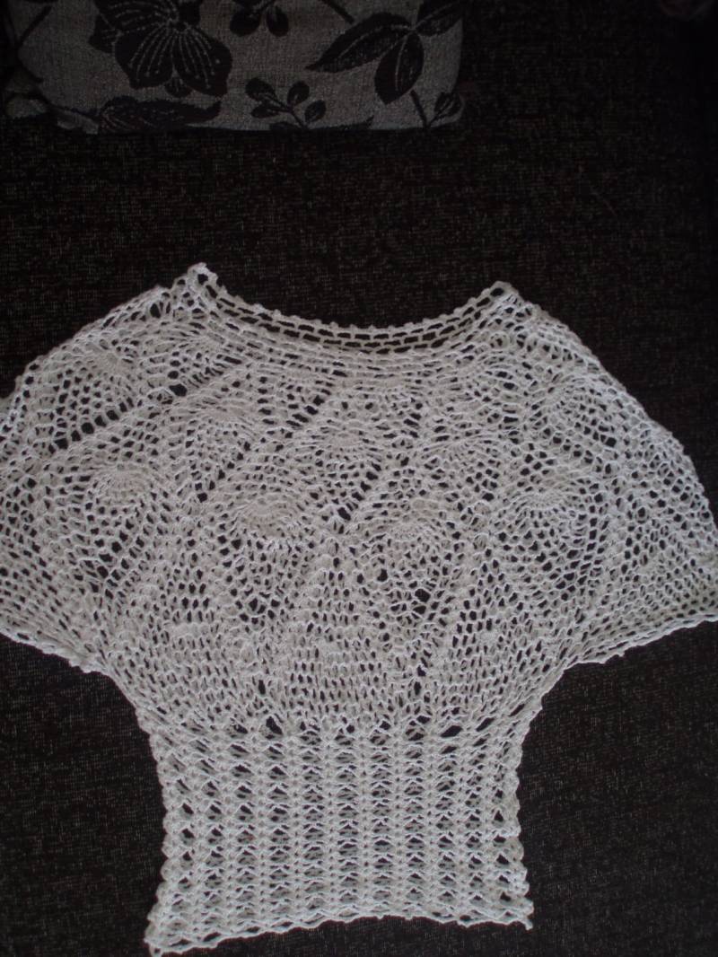 Häkelspitze Weiß Baumwolle Ananas Muster Mädchen Damen Sommer Strand Top Shirt Bluse von krittenart