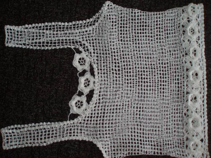 Häkelspitze Weiß Mädchen Damen Sommer Strand Top, Leinen Weste Bluse Mit 3D Blumen von krittenart