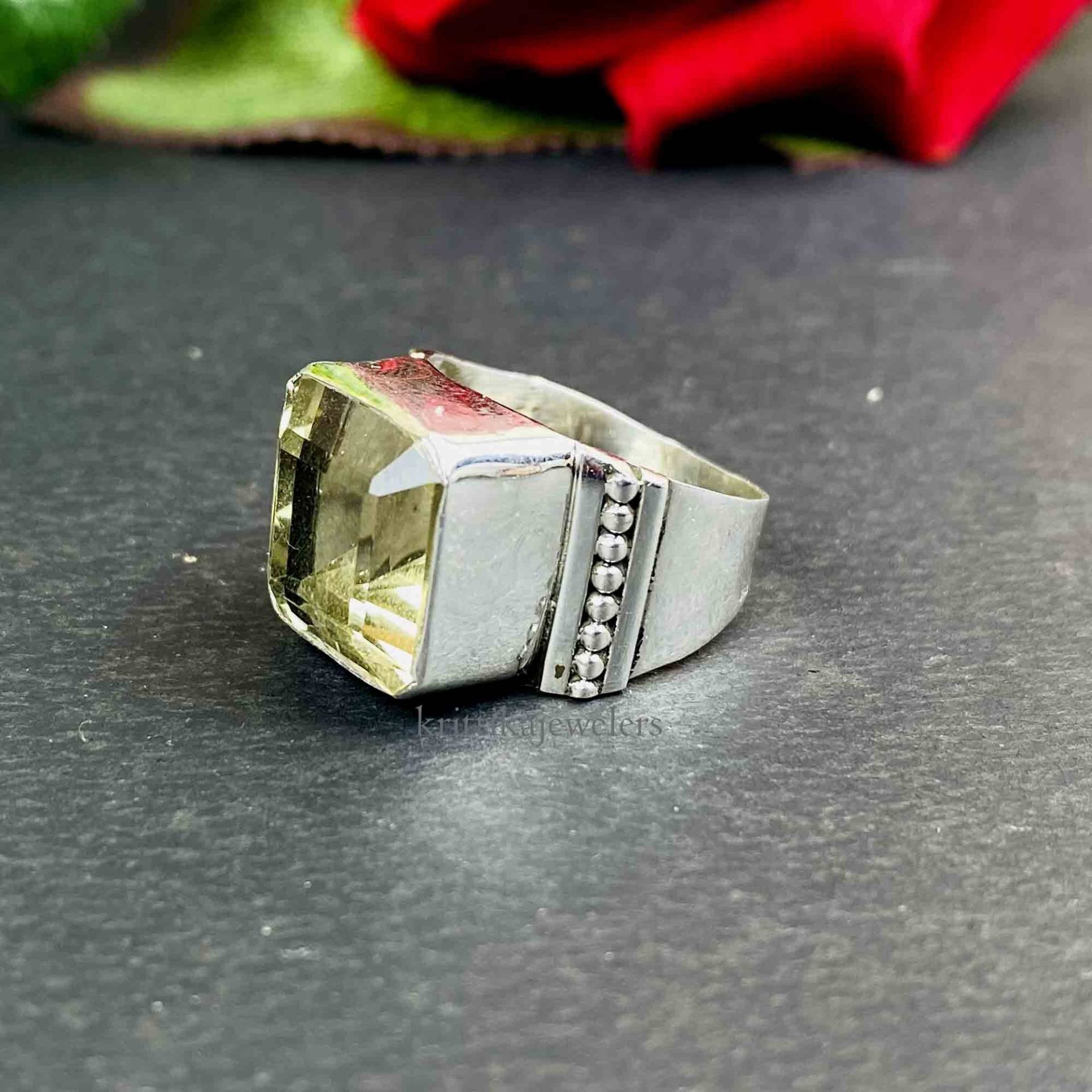 Citrin Ring, 925 Sterling Silber, Statement Edelstein Natürlicher Frauen Handgemachter Boho Geschenk Für Sie von krittikajewelers