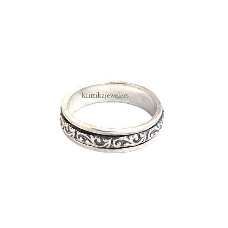 Spinner Ring, Silber 925 Sterling Silber, Zappel Meditation Angst Frauen Handgemachter Geschenk Für Sie von krittikajewelers