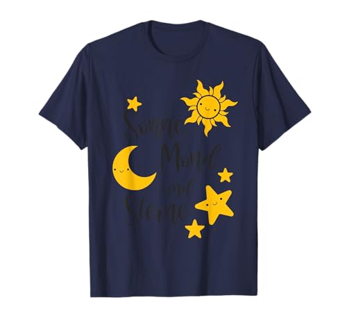 kriv71s Sonne Mond Stern T-Shirt, Herren, Unisex-Erwachsene, Halbarm, T-Shirt, Blau, S von kriv71s