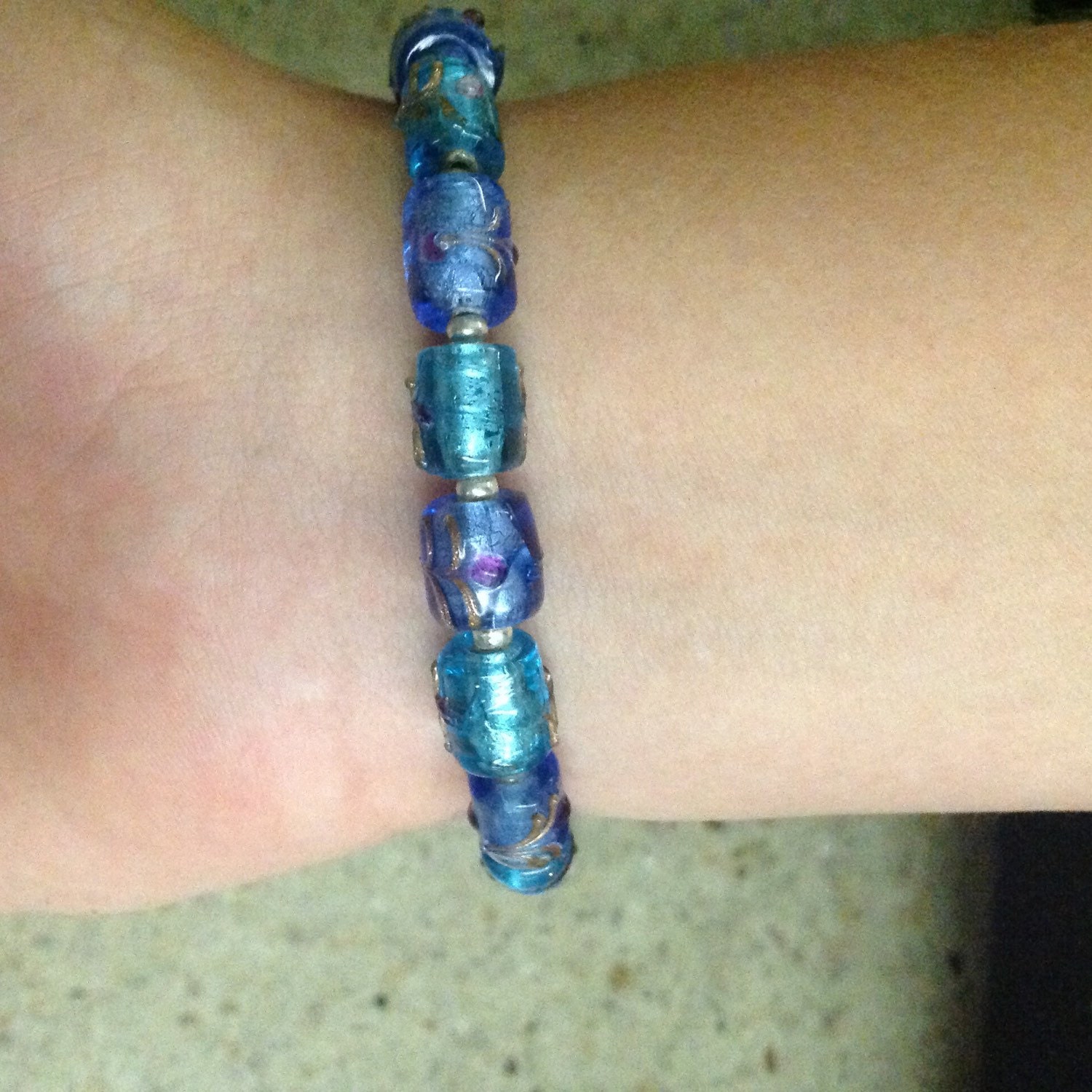 Blauem Glas Armband Blauem Glas Armband von krystleish