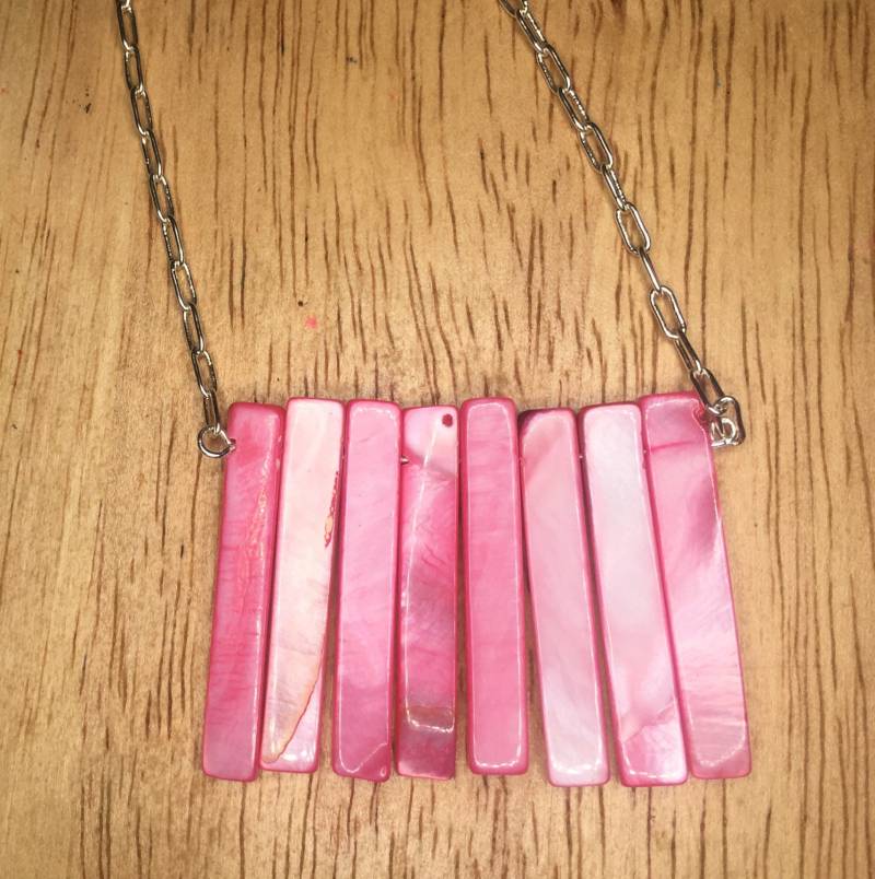Pink Shell Zaun Halskette Pink Shell Zaun Halskette von krystleish
