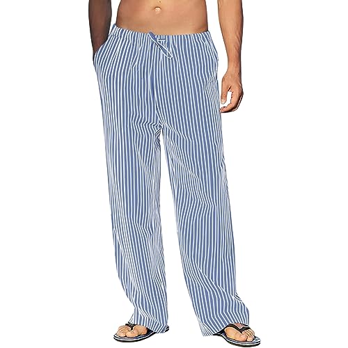Schlafhose Herren: Leichte 4XL Baumwolle Kariert Schlafhose Schlafanzughose Winter Lang Dünn Bequeme Schlafanzug Hose Pyjama Hose Warm Lustig Pyjama Pants Pyjamahose von Kswlwccpp