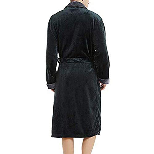Kswlwccpp Bademantel Herren Saunamantel Lang Ohne Kapuze Elegant Herrenbademantel Bathrobe Warm Frottee Kuschelig Morgenmantel Saunamantel Dünn XXl Leicht Flauschig Sauna Bademantel Hausmantel von Kswlwccpp