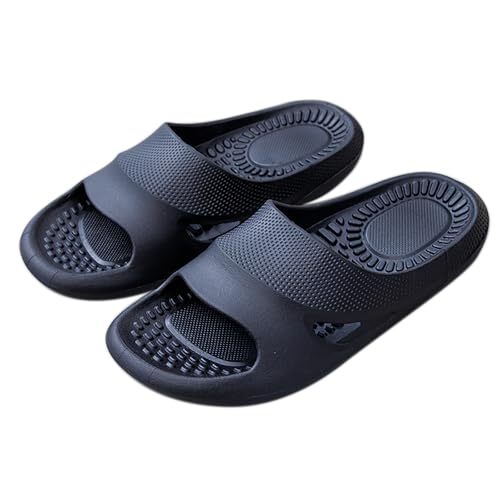 ktprniy Duschpantoffeln Badezimmerschuhe Schlafsaalpantoffeln Pool Strandpantoffeln Paar Sandalen Unisex Schwarz EU 42-43 von ktprniy