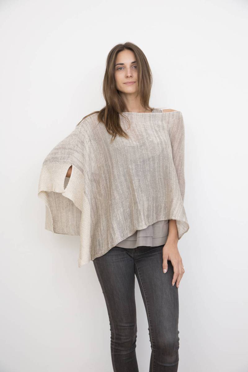 Sommer Poncho - Stone von ktwf
