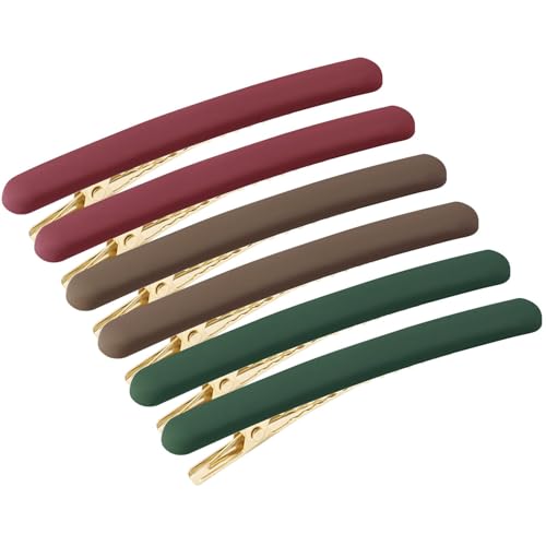 Ktxaby 6 Stück Groß Französische Barrette,9cm Damen Haarspangen Automatische Haarklammern für Feines Mitteldickes Haar Vintage Haarschmuck Frauen Mädchen Alltag Party Hochzeit (3 Farbe 01) von ktxaby