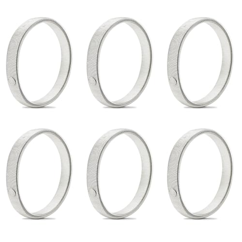 ktxaby 3 Paar Hemdärmelhalter, Rutschfester Metall Strumpfbandarmband, Verstellbare Elastische Hemdärmelhalter, Verhindert das Rutschen der Manschetten (Silber) von ktxaby