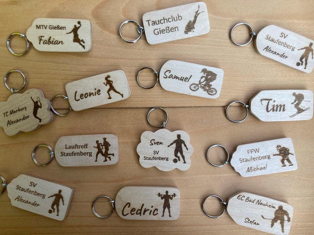 Schlüsselanhänger Sport Name Personalisiert Handball Fußball Schlüsselanhänger Sport Name Personalisiert Handball Fußball von kuhara