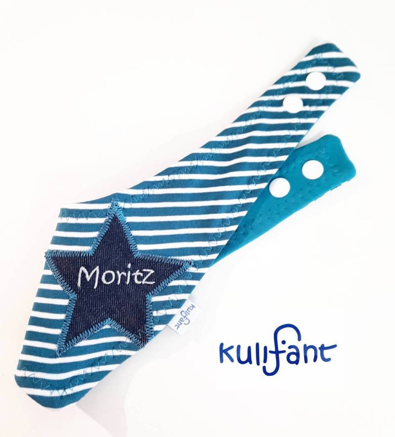 Kulifant Design Jersey Dreieckstuch Name Sabbertuch Mit Namen Streifen Jerseytuch von kulifant
