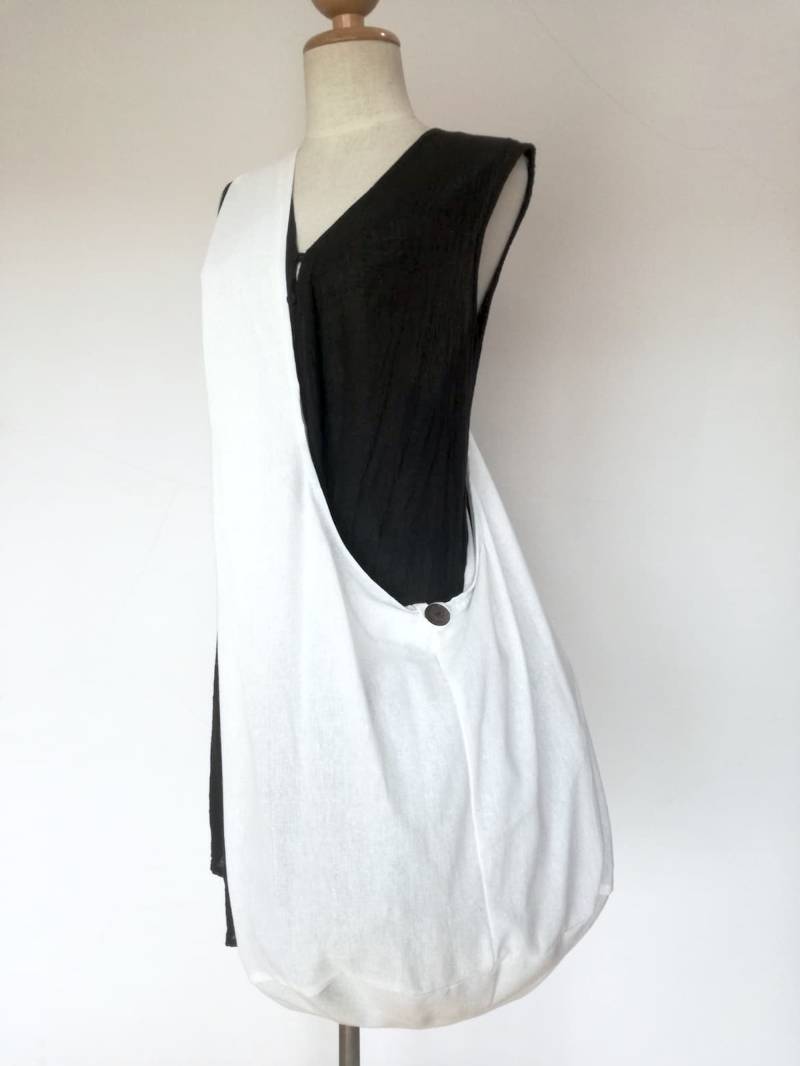 Weiße Baumwolltasche Sling Bag Messenger Crossbody Schultertasche Vintage Tasche Retro Hobo Reisetasche Boho Markttasche Geldbörse von kultida