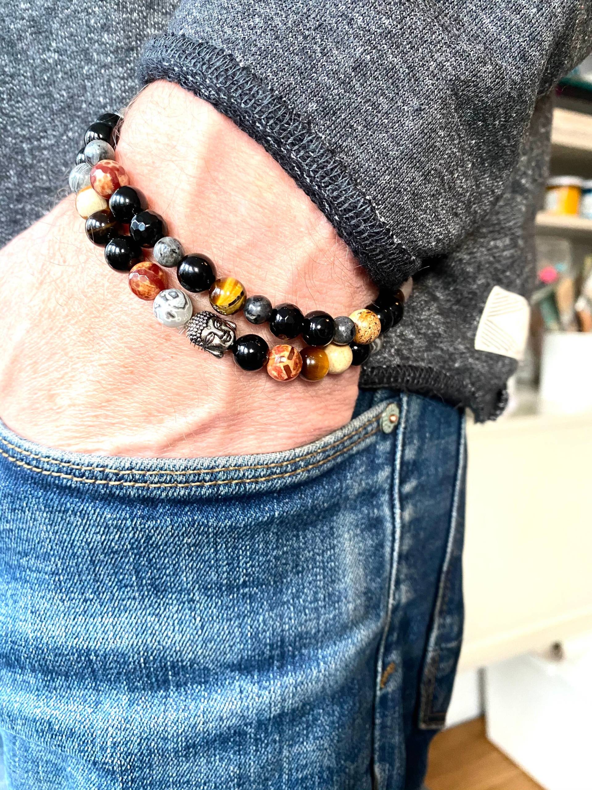 Gemstonearmband Schwarz Braun Gemstonearmband Schwarz Braun von kunstvollkoeln