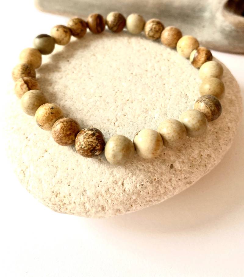 Landschaftsjaspis Perlenarmband Für Herren Landschaftsjaspis Perlenarmband Für Herren von kunstvollkoeln