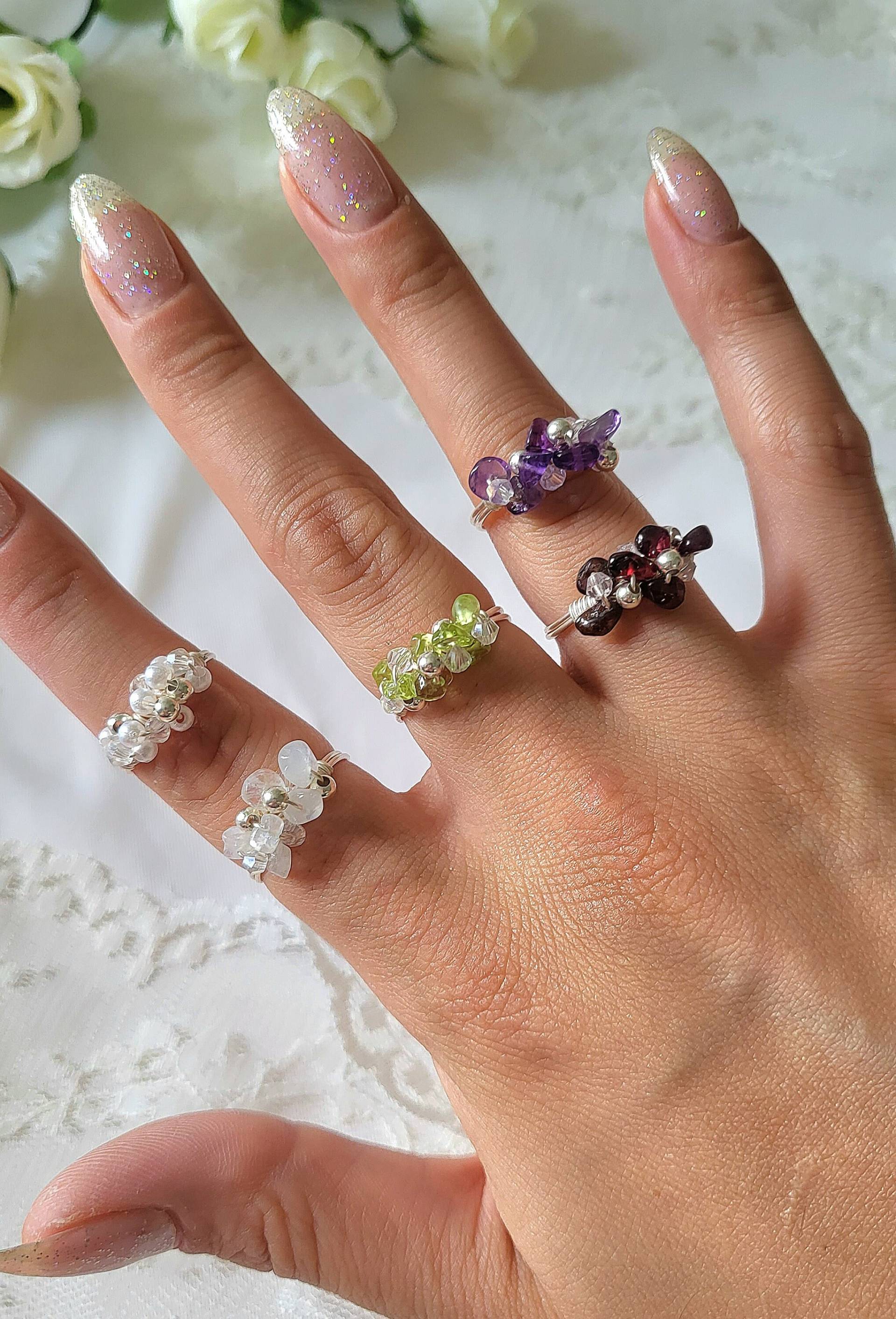 Edelstein Cluster Ringe von kurocutie