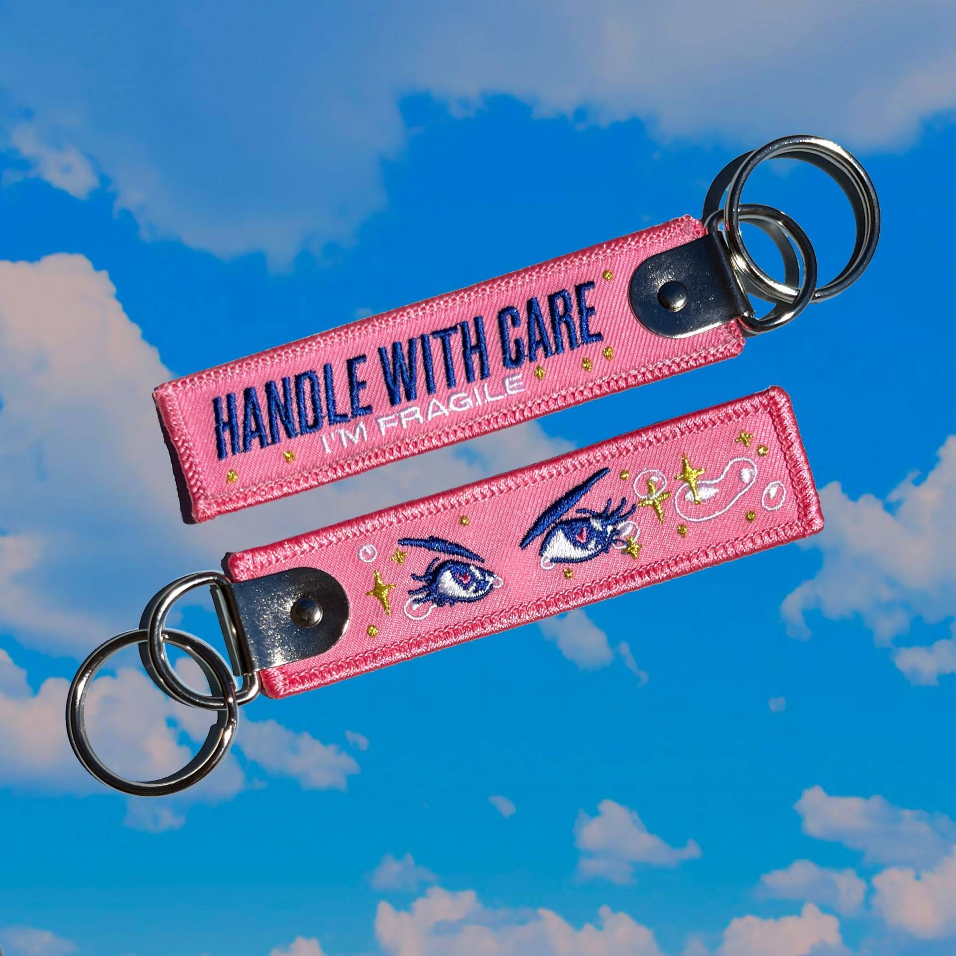 Handle With Care, I'm Fragile Schlüsselbund - Pink von kuru731