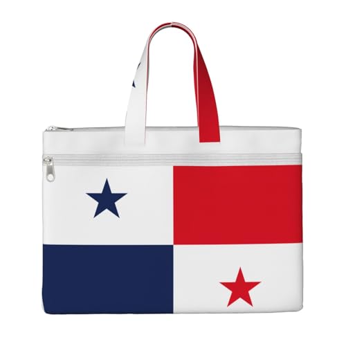 Flagge von Panama, 26,7 x 38,1 cm, 2 Reißverschlusstaschen, großzügige Kapazität für Akten, ideal für die Arbeit und Reisen, Stu Flagge von Panama, 26,7 x 38,1 cm, 2 Reißverschlusstaschen, großzügige Kapazität für Akten, ideal für die Arbeit und Reisen, Stu von kurue