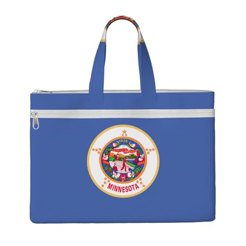 Minnesota State Flag Handtasche, 26,7 x 38,1 cm, 2 Reißverschlusstaschen, großzügige Kapazität für Akten – ideal für die Arbeit auf Reisen Minnesota State Flag Handtasche, 26,7 x 38,1 cm, 2 Reißverschlusstaschen, großzügige Kapazität für Akten – ideal für die Arbeit auf Reisen von kurue