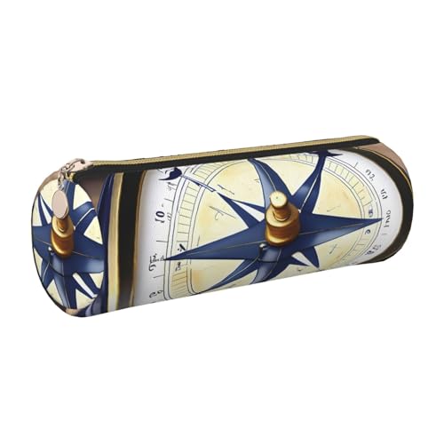 kurue Federmäppchen für Segelinstrumente, Leder, schlankes Federmäppchen, schöne Schreibwaren-Tasche, tragbare Kosmetiktasche, Reißverschluss-Organizer-Tasche von kurue