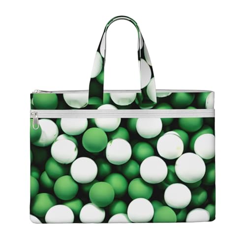 kurue Fußball-Handtasche, 26,7 x 38,1 cm, 2 Reißverschlusstaschen, großzügige Kapazität für Akten, ideal für die Arbeit und Reisen, Weiß / Grün kurue Fußball-Handtasche, 26,7 x 38,1 cm, 2 Reißverschlusstaschen, großzügige Kapazität für Akten, ideal für die Arbeit und Reisen, Weiß / Grün von kurue