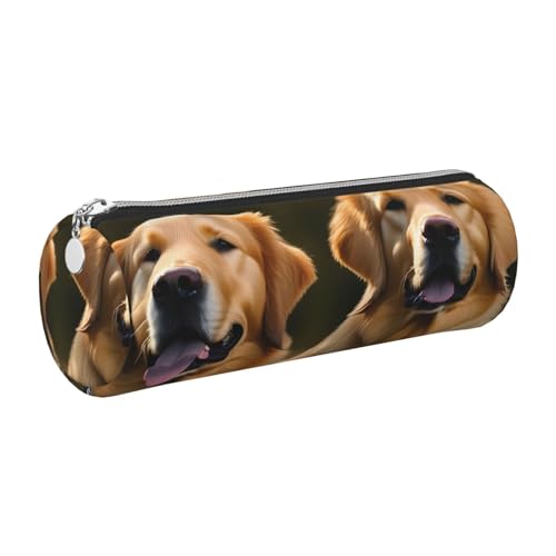 kurue Golden Retrievers Federmäppchen, Leder, schlankes Federmäppchen, schöne Schreibwaren-Tasche, tragbare Kosmetiktasche, Reißverschluss, Organizer-Tasche kurue Golden Retrievers Federmäppchen, Leder, schlankes Federmäppchen, schöne Schreibwaren-Tasche, tragbare Kosmetiktasche, Reißverschluss, Organizer-Tasche von kurue