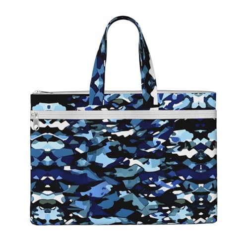 kurue Handtasche, 2 Reißverschlusstaschen, großzügiges Fassungsvermögen für Akten, ideal für die Arbeit, 26,7 x 38,1 cm, Blau kurue Handtasche, 2 Reißverschlusstaschen, großzügiges Fassungsvermögen für Akten, ideal für die Arbeit, 26,7 x 38,1 cm, Blau von kurue