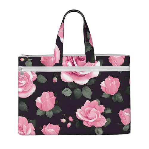 kurue Handtasche, 2 Reißverschlusstaschen, großzügiges Fassungsvermögen für Akten, ideal für die Arbeit, 26,7 x 38,1 cm, Rosa kurue Handtasche, 2 Reißverschlusstaschen, großzügiges Fassungsvermögen für Akten, ideal für die Arbeit, 26,7 x 38,1 cm, Rosa von kurue