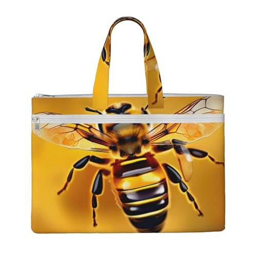 kurue Honey-Bee Handtasche, 26,7 x 38,1 cm, 2 Reißverschlusstaschen, großzügige Kapazität für Akten, ideal für die Arbeit und Reisen, Stu kurue Honey-Bee Handtasche, 26,7 x 38,1 cm, 2 Reißverschlusstaschen, großzügige Kapazität für Akten, ideal für die Arbeit und Reisen, Stu von kurue