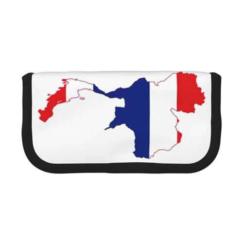 kurue Niedliches Federmäppchen mit thailändischer Flagge, 3 Fächer, Multifunktions-Bleistiftbox mit Reißverschluss, Organizer, Federmäppchen, Schreibwaren von kurue