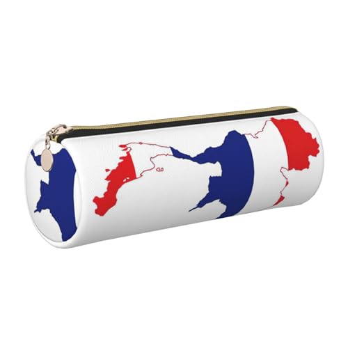 kurue Stifteetui aus Leder mit Thailand-Flagge, schlankes Federmäppchen, schöne Schreibwaren-Tasche, tragbare Kosmetiktasche, Reißverschluss-Organizer-Tasche von kurue