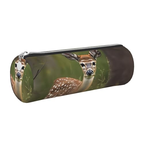 kurue Whitetail Hirsch Rehkitz in Wildnis Hirsch Etui Leder Stiftetasche Slim Pencil Pouch Schöne Schreibwaren Tasche Tragbare Kosmetiktasche Reißverschluss Organizer Tasche kurue Whitetail Hirsch Rehkitz in Wildnis Hirsch Etui Leder Stiftetasche Slim Pencil Pouch Schöne Schreibwaren Tasche Tragbare Kosmetiktasche Reißverschluss Organizer Tasche von kurue