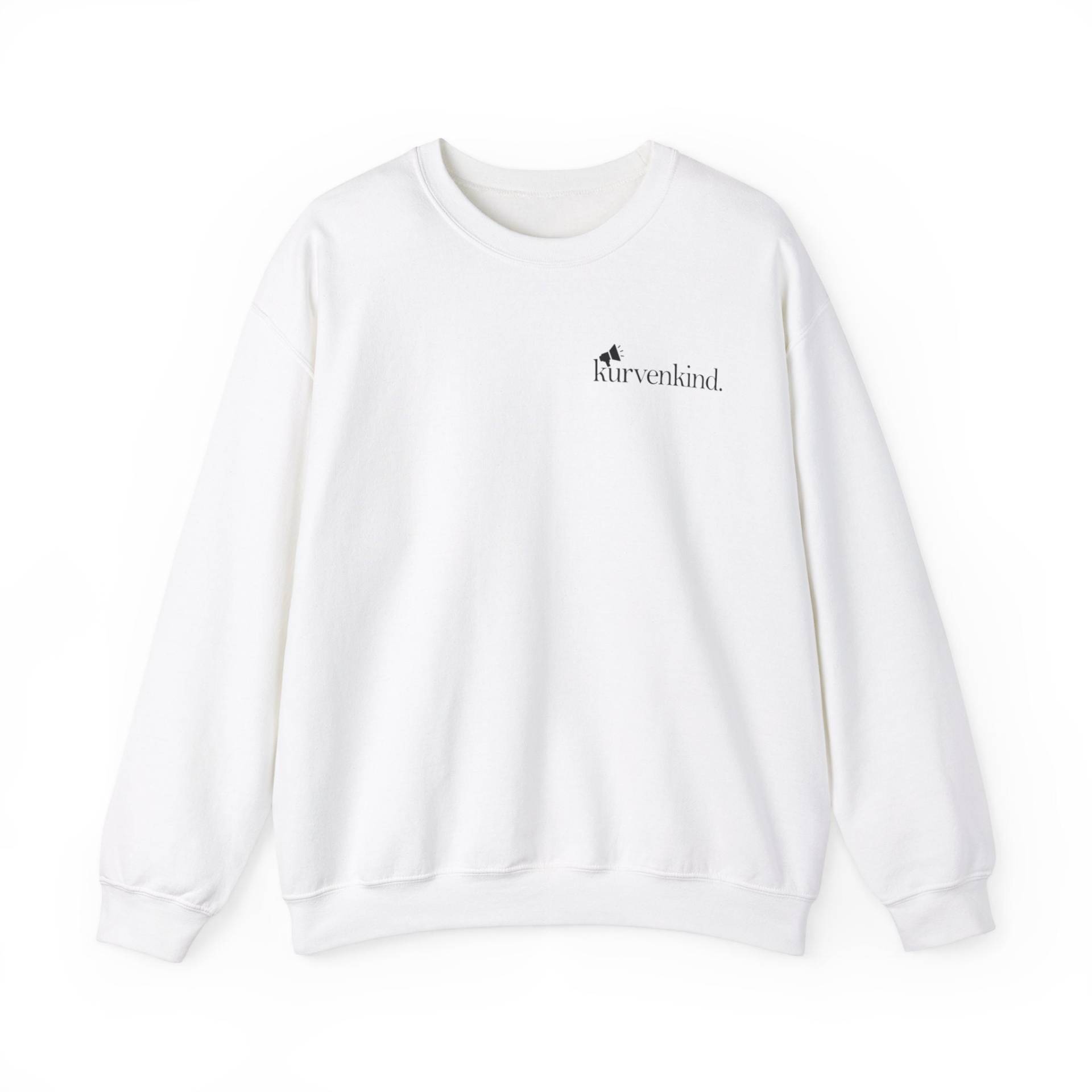 Kurvenkind Logo Klein Schwarz Sweatshirt Unisex von kurvenkind