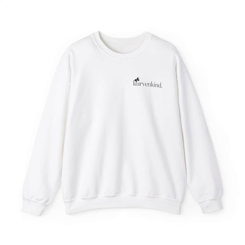 Kurvenkind Logo Klein Schwarz Sweatshirt Unisex von kurvenkind