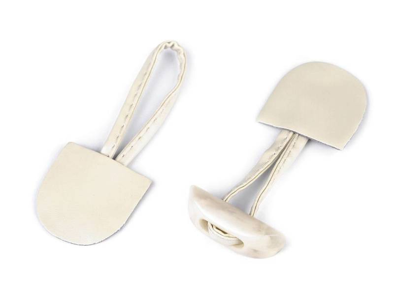 1 Knebelverschluss Knopf Knebel Rohling Kunstleder Horn Knebelknopf Hornimitat - Bitte Artieklbeschreinung Lesen von kurzwarenbude